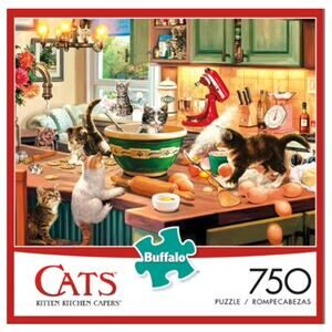 Buffalo Games Cats Collection Kitten Kitchen Capers 750 Pc Jigsaw Puzzle, NEW!